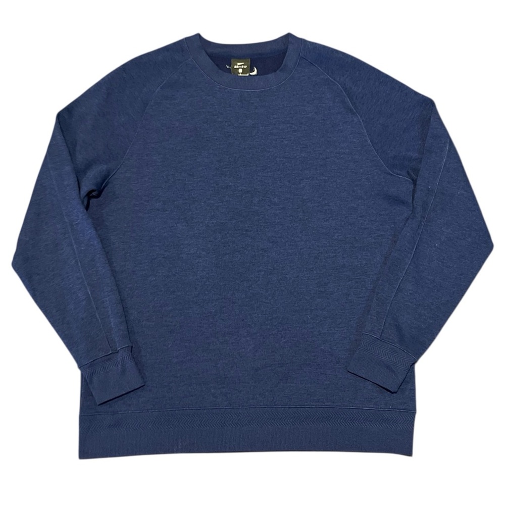 Nike Men's Golf Dry-Fit Crew Sweater Mid Weight Blue Void Size Large